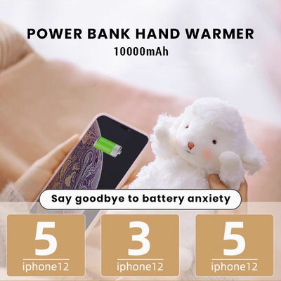 Электрический отапливатель рук Рождественская кукла 10000mAh USB перезаряжаемый источник питания нагреватель портативная спальня RV Наружное использование в саду