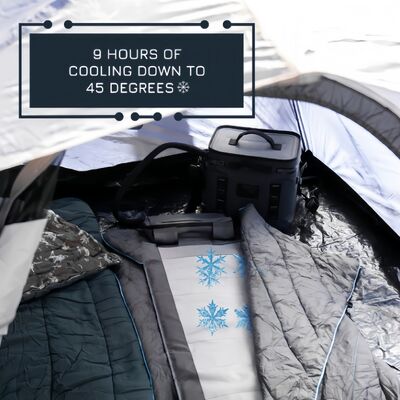 Переносное холодильное кресло для кемпинга с эргономичным дизайном и съемной охлаждающей подушкой для комфортабельных мероприятий на открытом воздухе