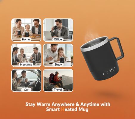 Odm Temperature Control Smart Mug 2, 14 16 Oz, Self Heated Coffee Mug With 80Min Battery Life And Improved Design, Black