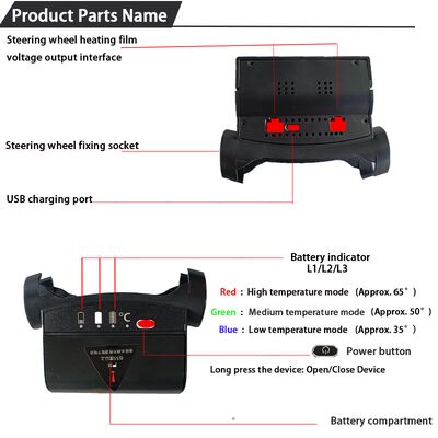 Оптовая торговля нагретым графеном крышкой рулевого колеса быстронагреваемая кожа с защитой от перегрева, нескользящий сцепление