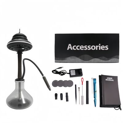 Custom Portable cordless shisha hookah with long lasting battery and vibrant rgb lighting effects ideal for travel and outdoor