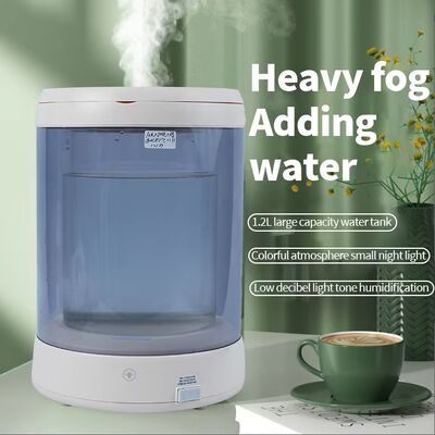 High-capacity 1.2L USB-Rechargeable Quiet Smart Home Car and Home Office Air Humidifier for Large Room