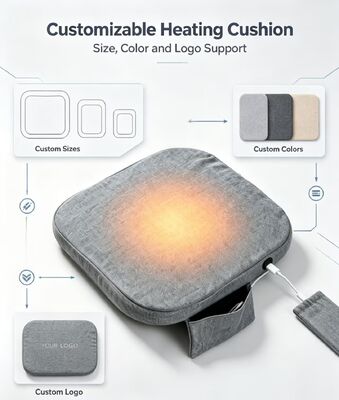 Графеновая подогревная подушка сиденья 45×45 см 3 см Толстое белье хлопка USB 3-скоростное регулирование температуры Нагревательная подушка для дома Автомобиль офис Теплая талия Поддержка ягодиц
