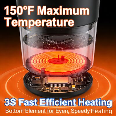 Умная кружка Odm Temperature Control Smart Mug 2, 14-16 унций, самонагревающаяся кружка для кофе с 80-минутной работой от батареи и улучшенным дизайном, черная